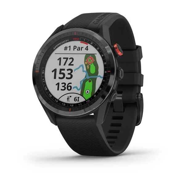 Đồng hồ chơi Golf - Approach S62, Black Ceramic Bezel with Black Silicone Band 